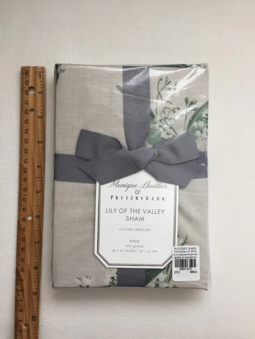 Pottery Barn Monique Lhuillier Cotton King Sham Lily of the Valley